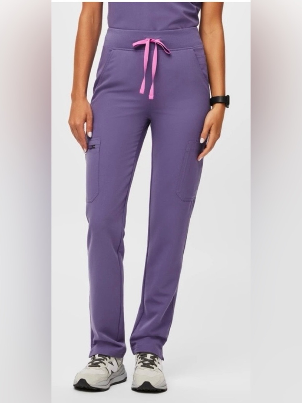 💜FIGS Yola High Waisted Skinny Scrub Pants. Color-Amethyst. Size-Small. NWT.